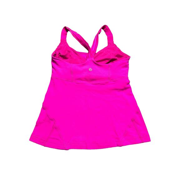 Lululemon Cross My Heart Tank in Paris Pink Size 4 Built in Bra - Picture 3 of 7